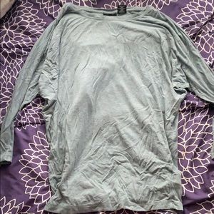 blue, 3/4 sleeve top